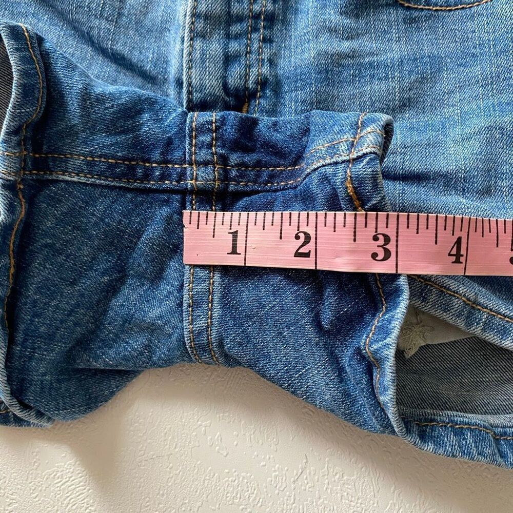 Abercrombie Kids High Rise Mini Mom Shorts 9/10 Blue Denim Stretch Summer - Picture 8 of 10